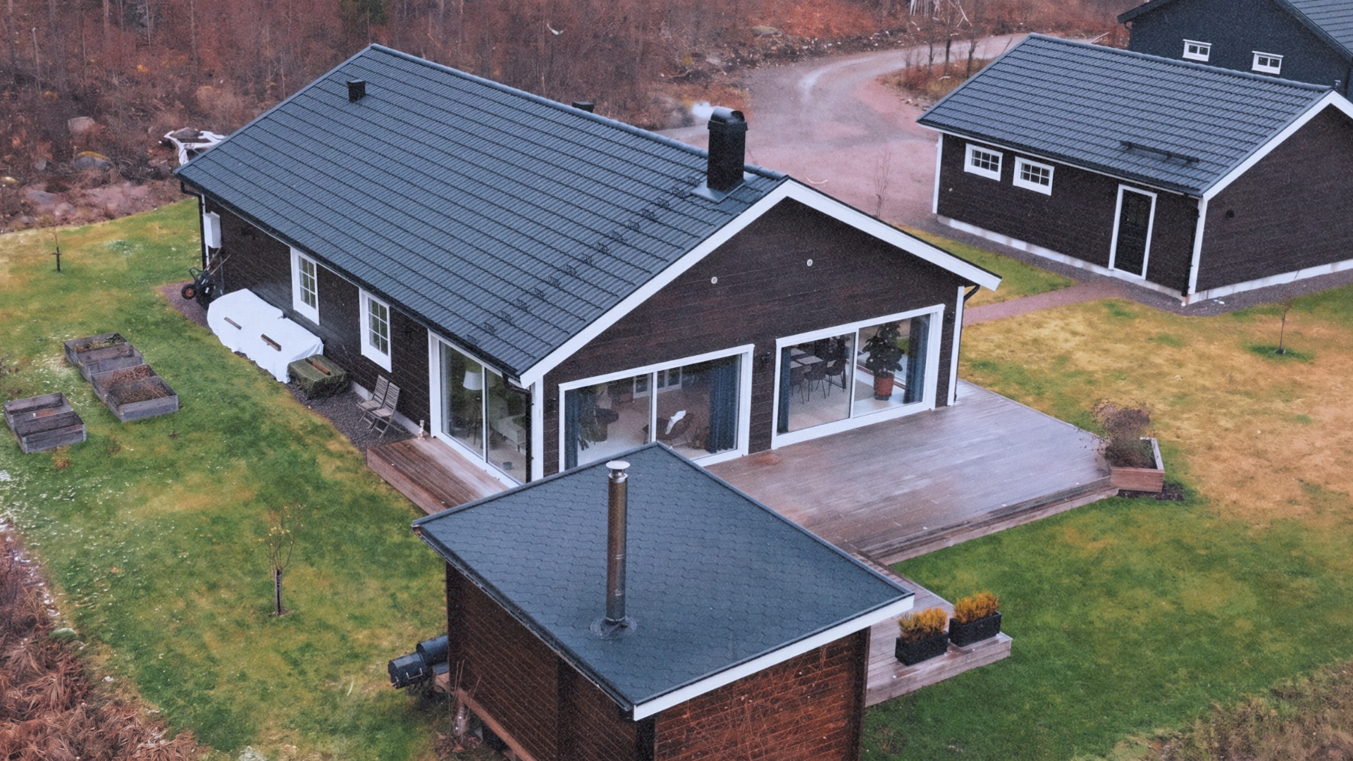 Nybyggnation, lösvirkeshus — Vår egna husmodell Valkyria ++ - Vy 1